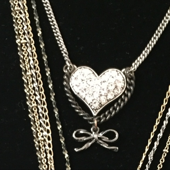 BETSY JOHNSON GOLD COLOR MULTI STRAND NECKLACE - Picture 3 of 4